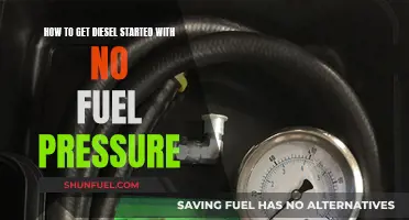 Kick-starting a diesel engine with zero fuel pressure