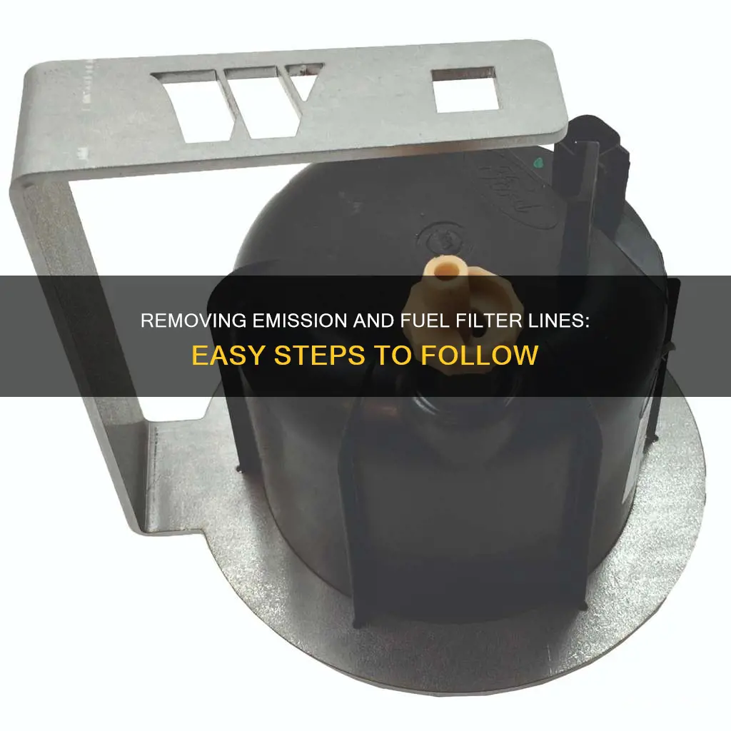 how to get emission lines and fuel filter lines off