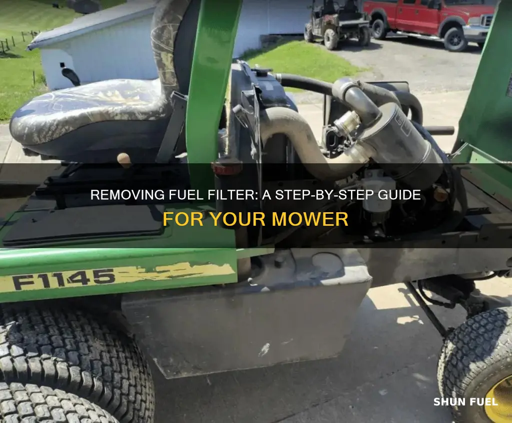 how to get fuel filter off mower
