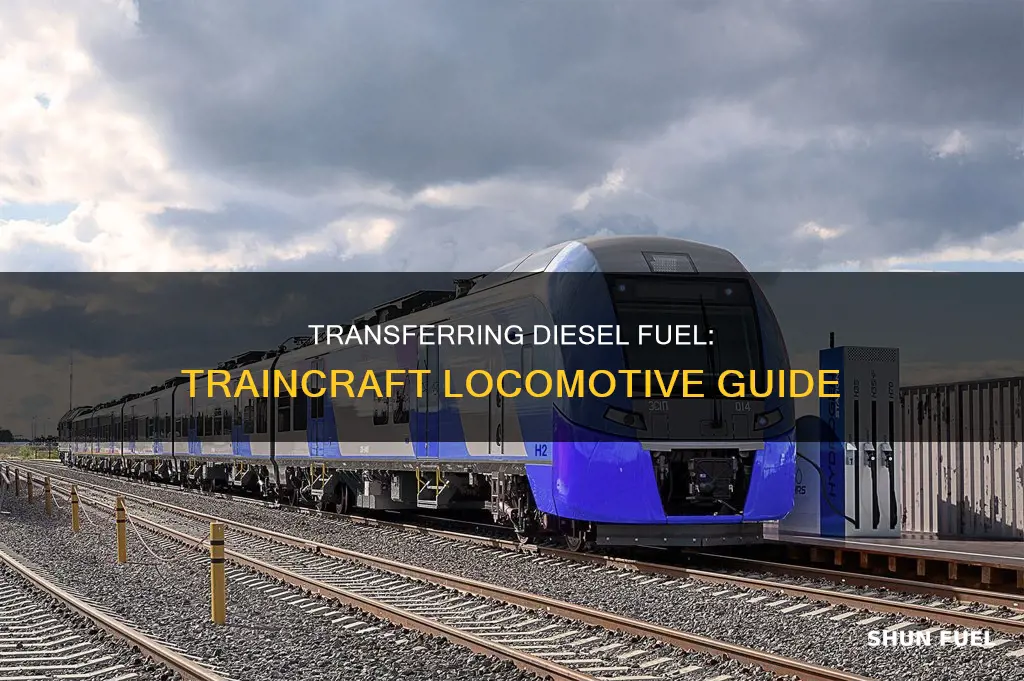 how to get fuel from diesel tender to locomotive traincraft