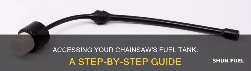 how to get fuel line into chainsaw tank
