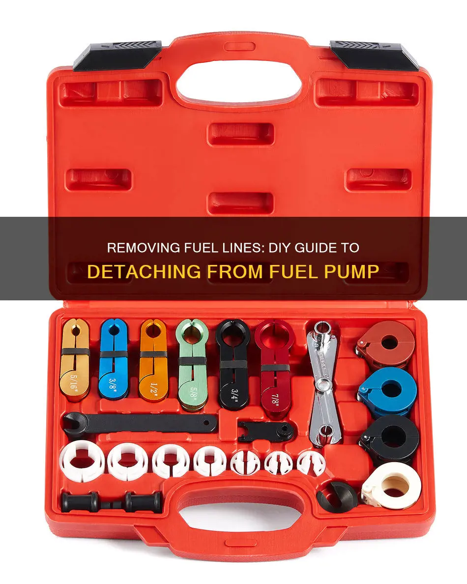 how to get fuel line off fuel pump