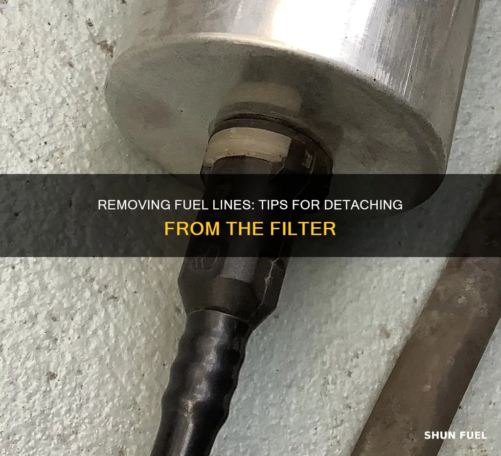 how to get fuel lines off filter