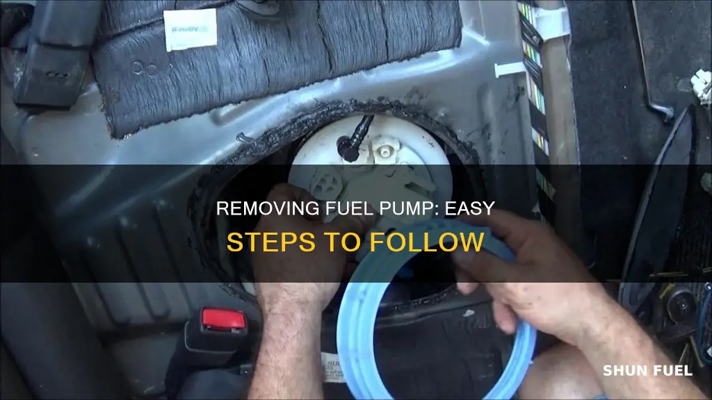 how to get fuel pump out of gas tank