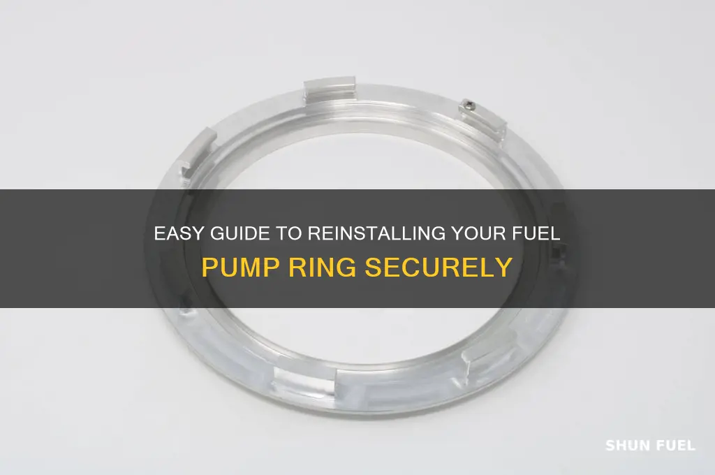 how to get fuel pump ring back on