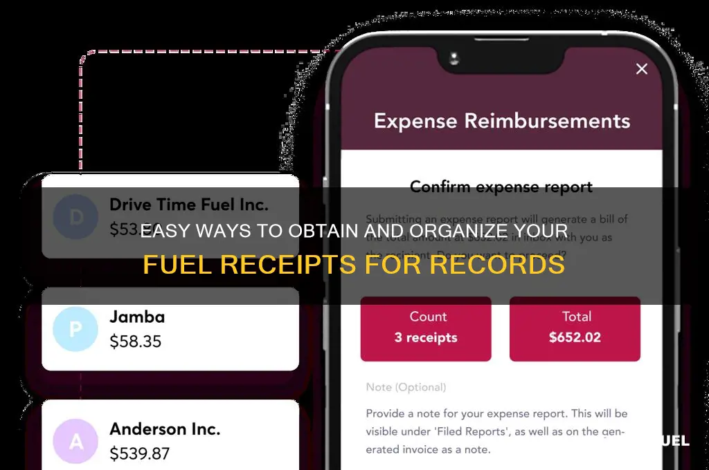 how to get fuel receipts
