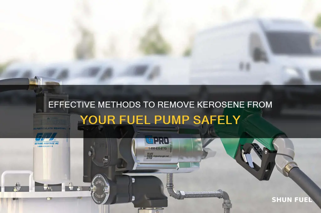 how to get kerosene out fuel pump