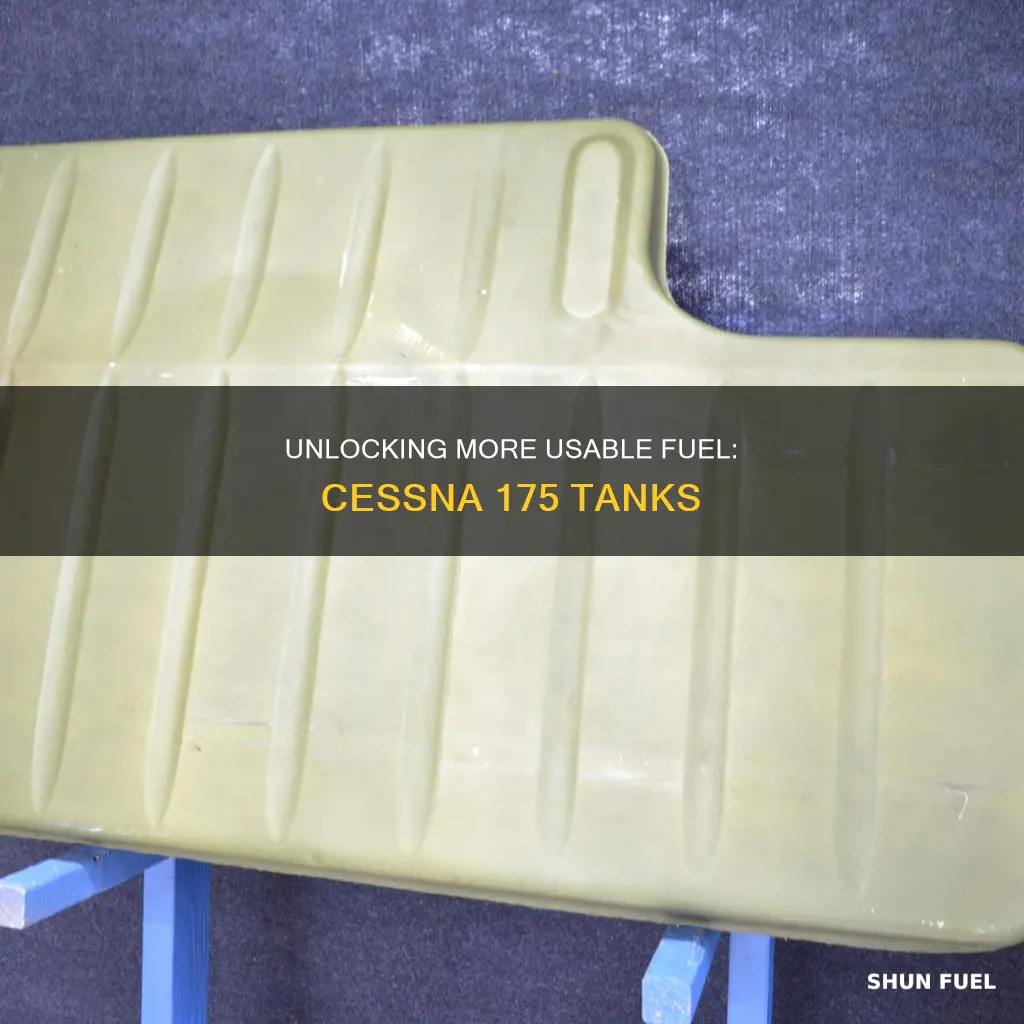 how to get more usable fuel from cessna 175 tanks