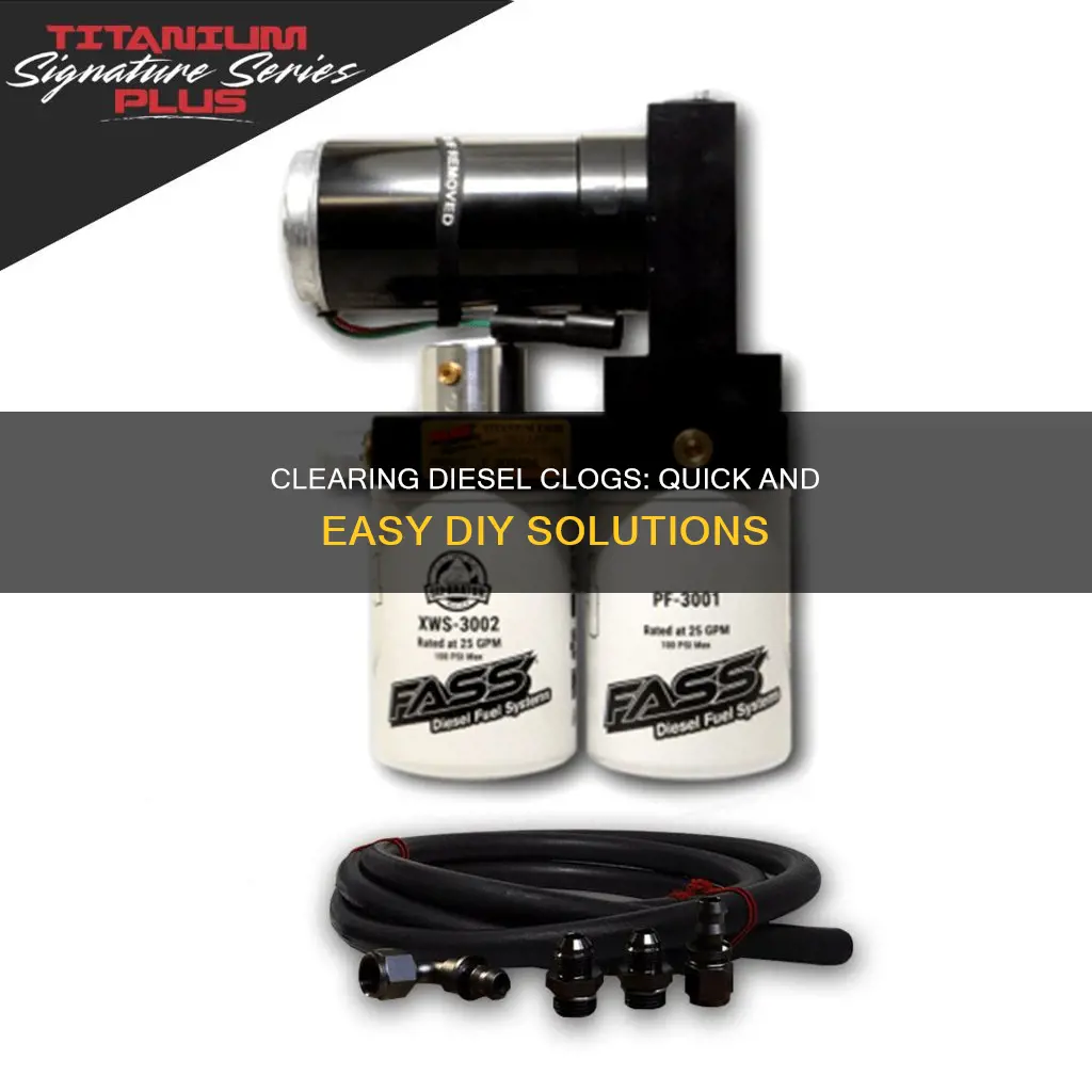 how to get rid of a diesel fuel clog