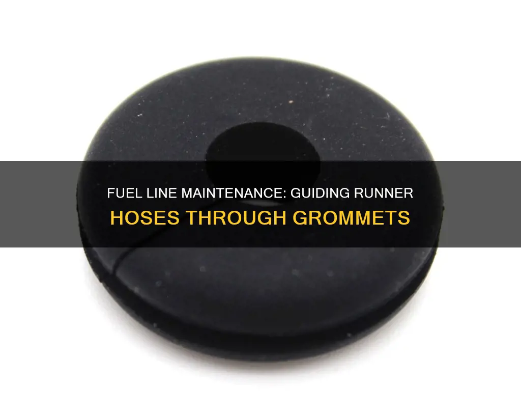 how to get runner hoses thru fuel line grommet