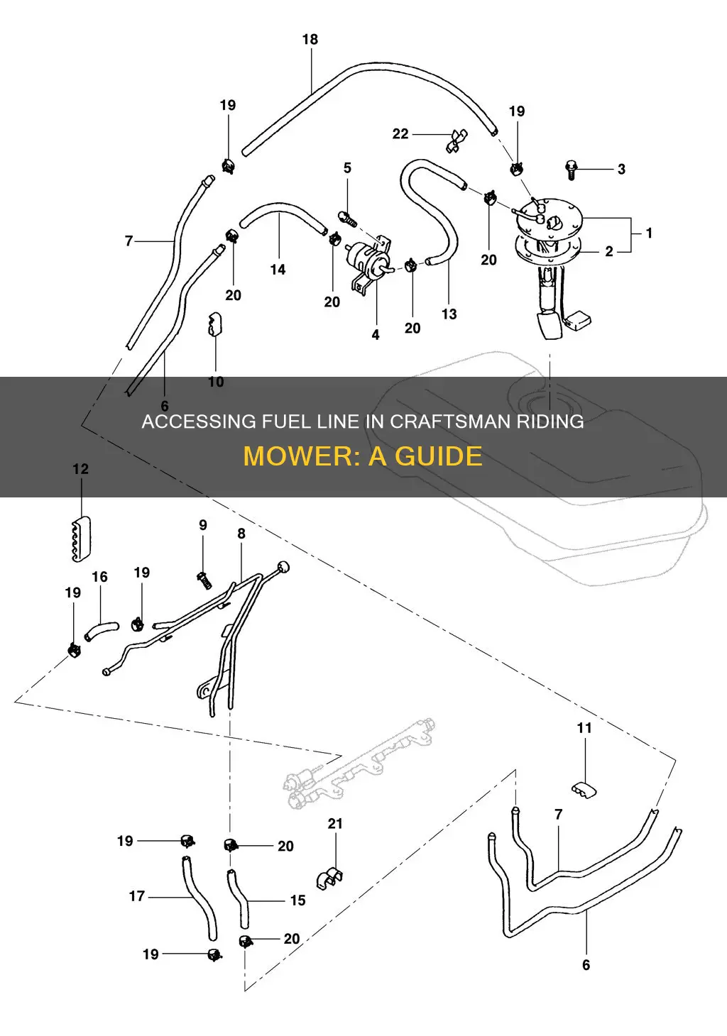 how to get to fuel line craftsman riding mower