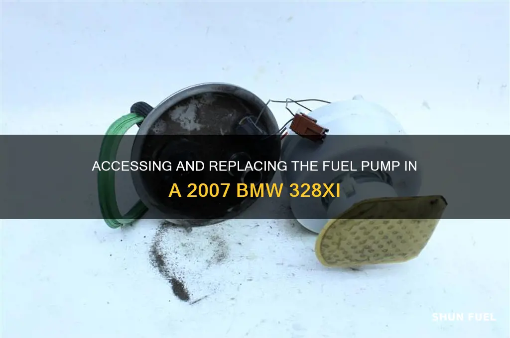 how to get to fuel pump 07 328xi