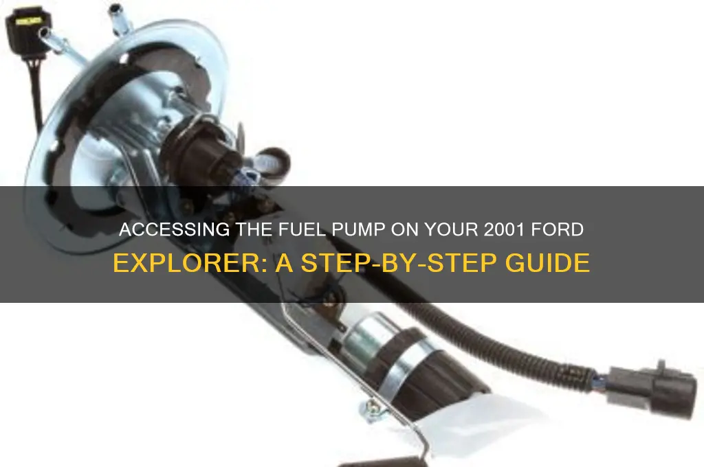 how to get to fuel pump on 2001 ford explorer