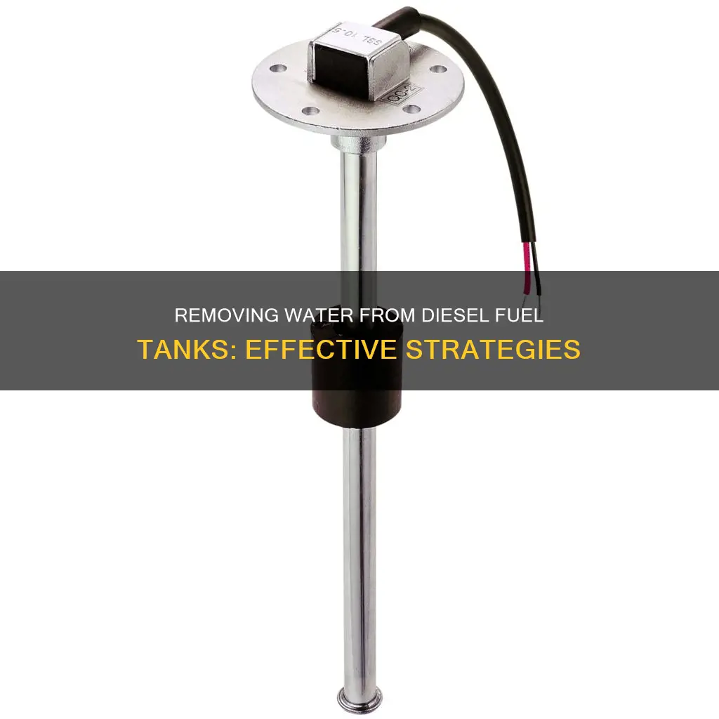 how to get water out of a diesel fuel tank