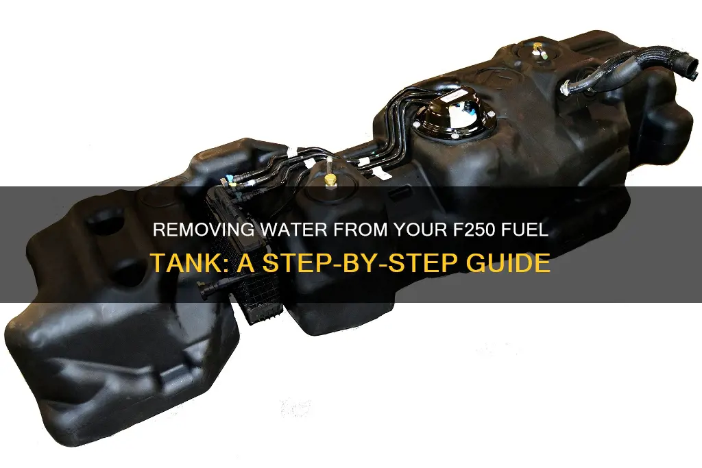 how to get water out of f250 fuel tank