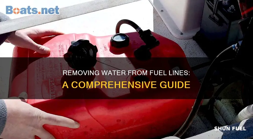 how to get water out of fuel line