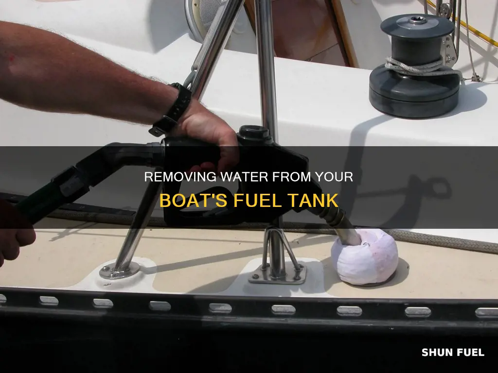 how to get water out of fuel tank boat