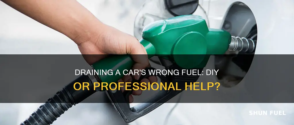 how to get wrong fuel out of car