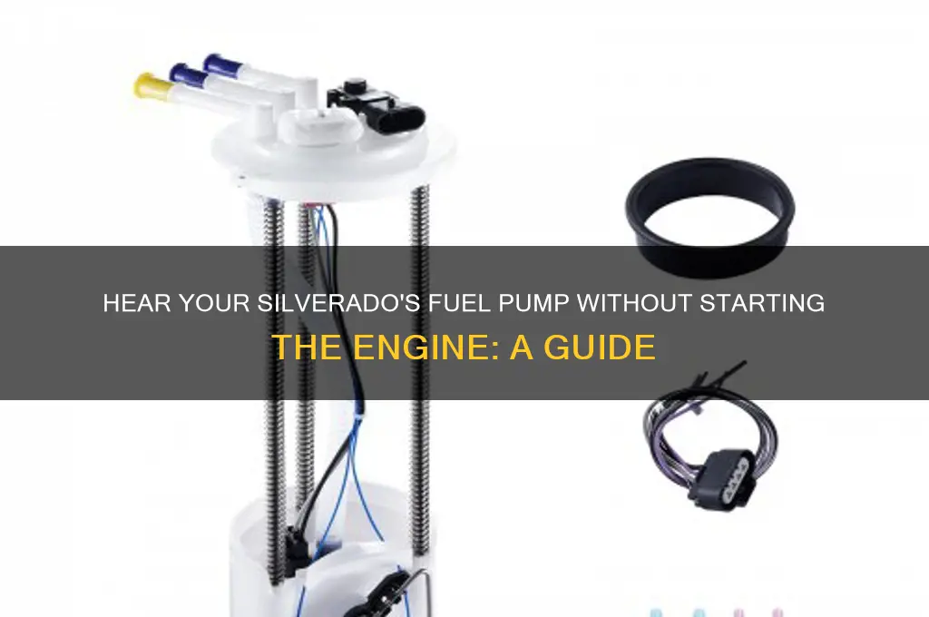 how to hear a fuel pump without starting engine silverado