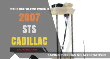 How to Hear Your 2007 Cadillac STS Fuel Pump Running