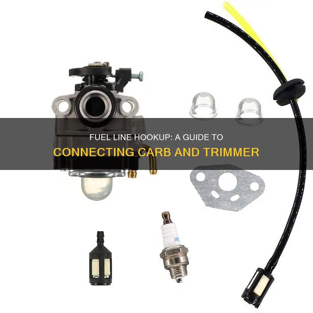 how to hook fuel line to carb line trimmer