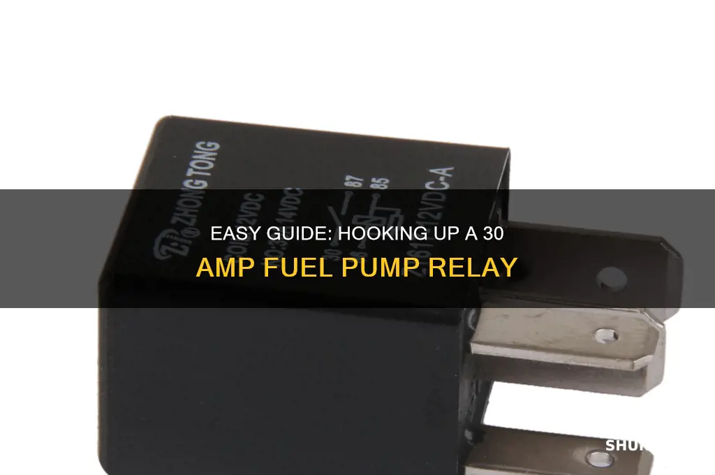 how to hook up a 30 amp fuel pump relay