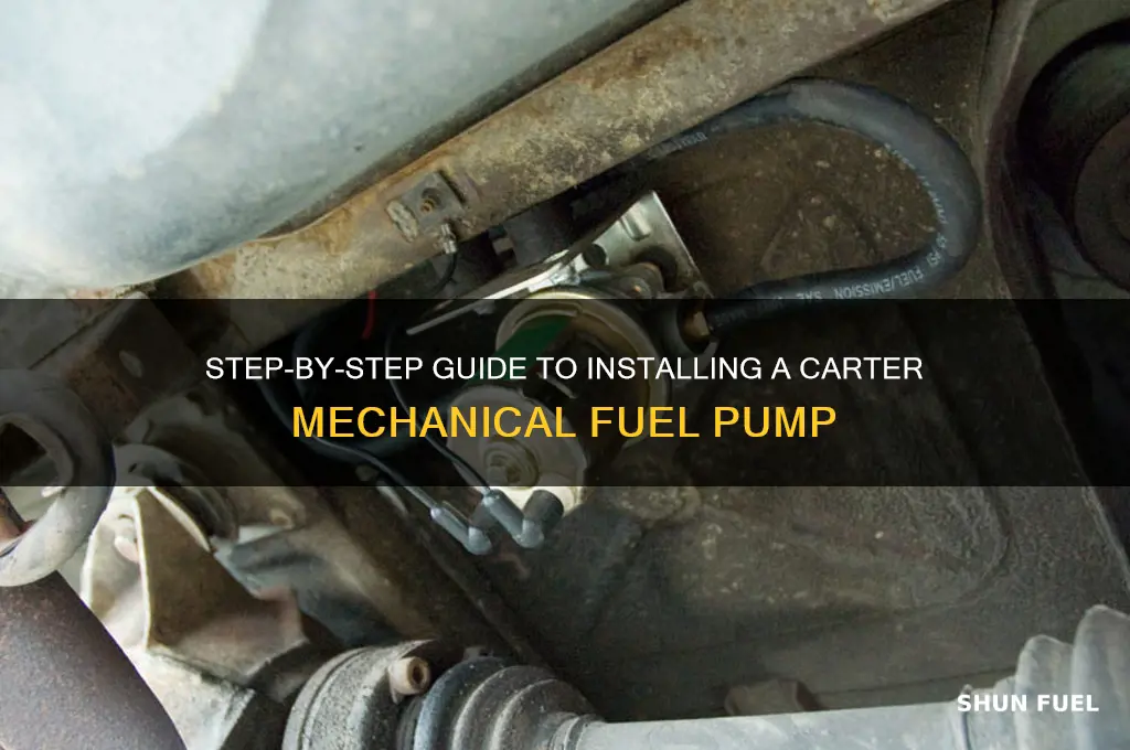 how to hook up a carter mechanical fuel pump