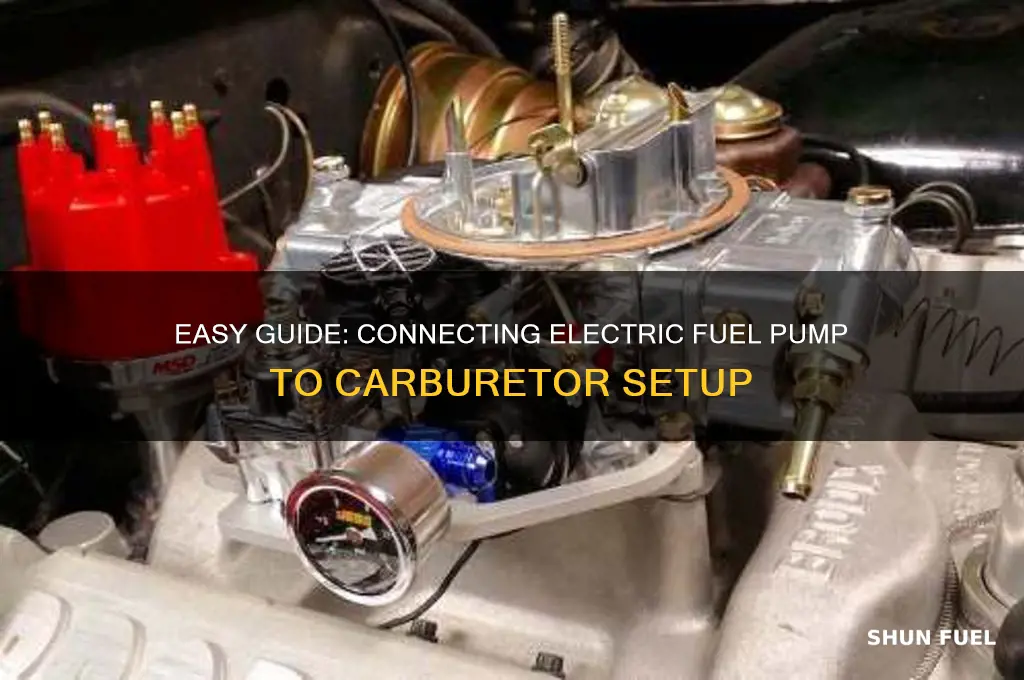 how to hook up electric fuel pump to carburetor