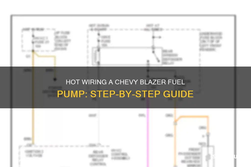 how to hot wire chevy blazer fuel pump