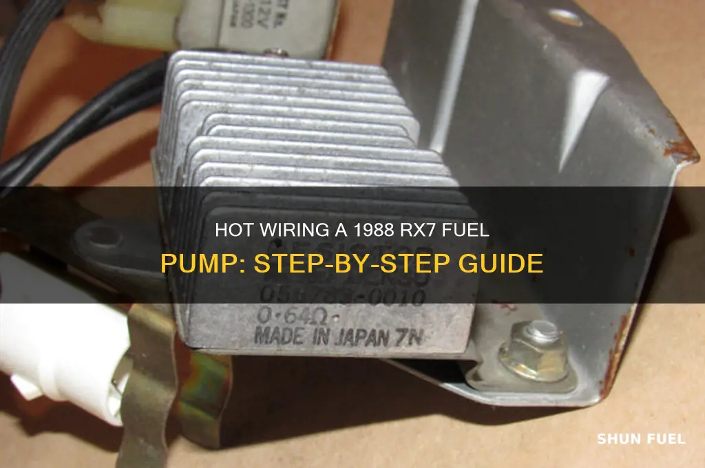 how to hot wire fuel pump 88 rx7