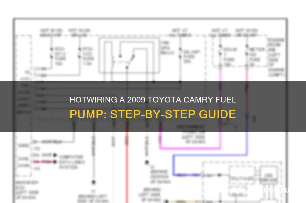 how to hotwire a 2009 toyota camry fuel pump