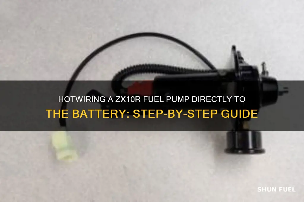 how to hotwire a fuel pump to the battery zx10r