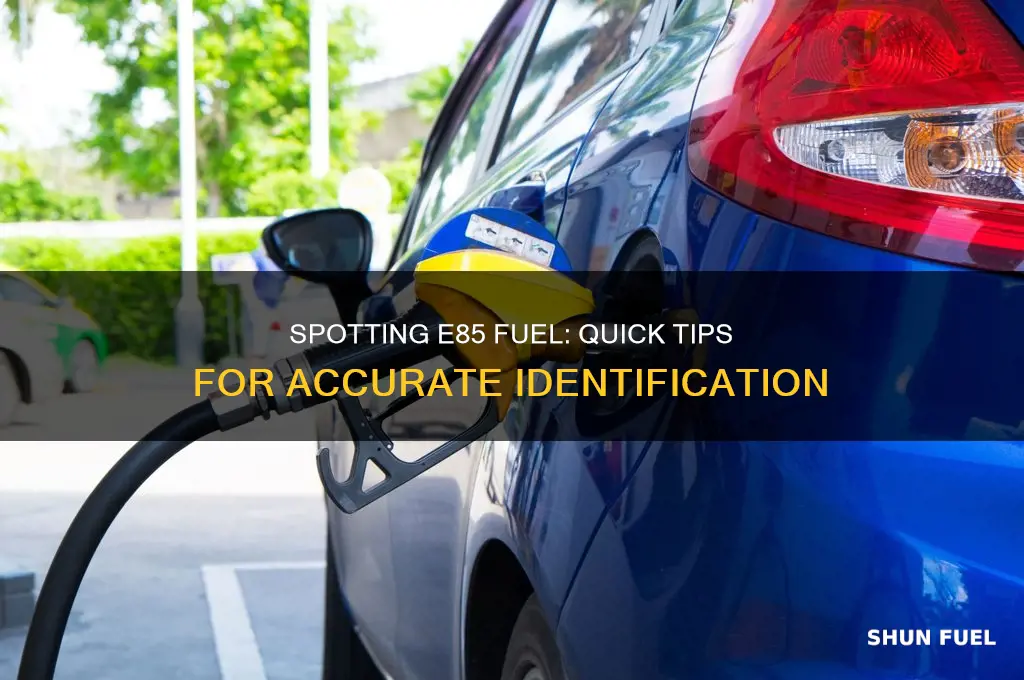 how to identify e85 fuel