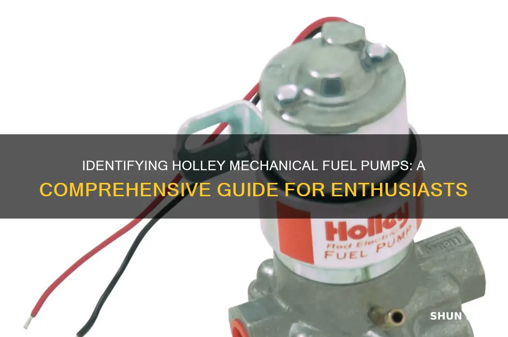 how to identify holley mechanical fuel pump