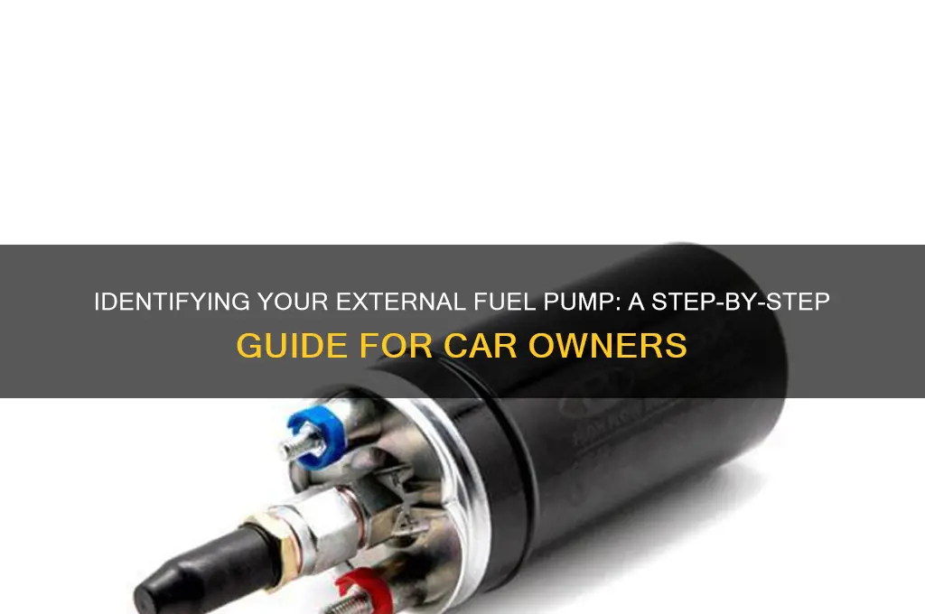 how to identify my external fuel pump