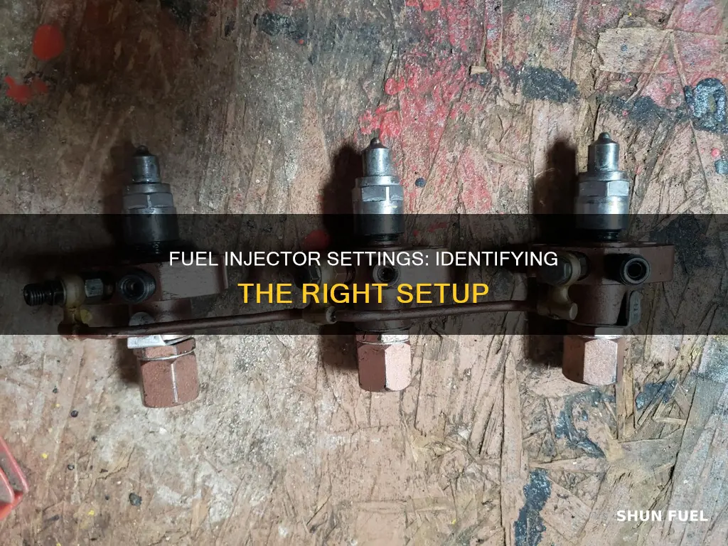 how to identify the setting on a fuel injector