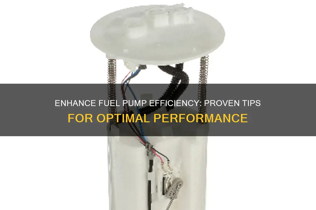 how to improve fuel pump performance