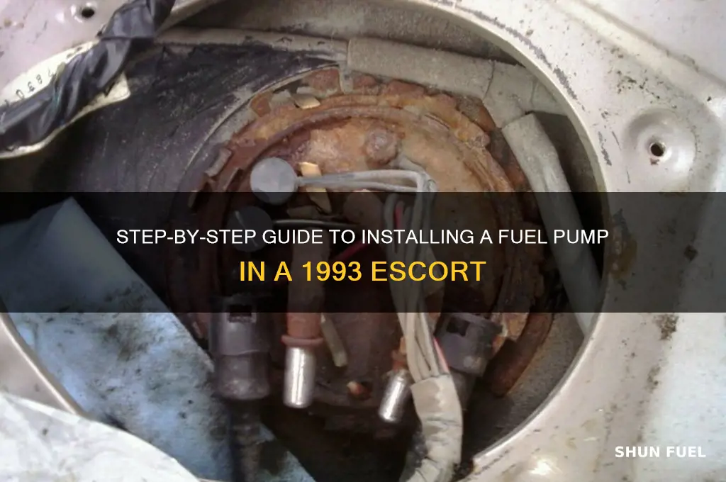 how to insert a fuel pump 93 esxort