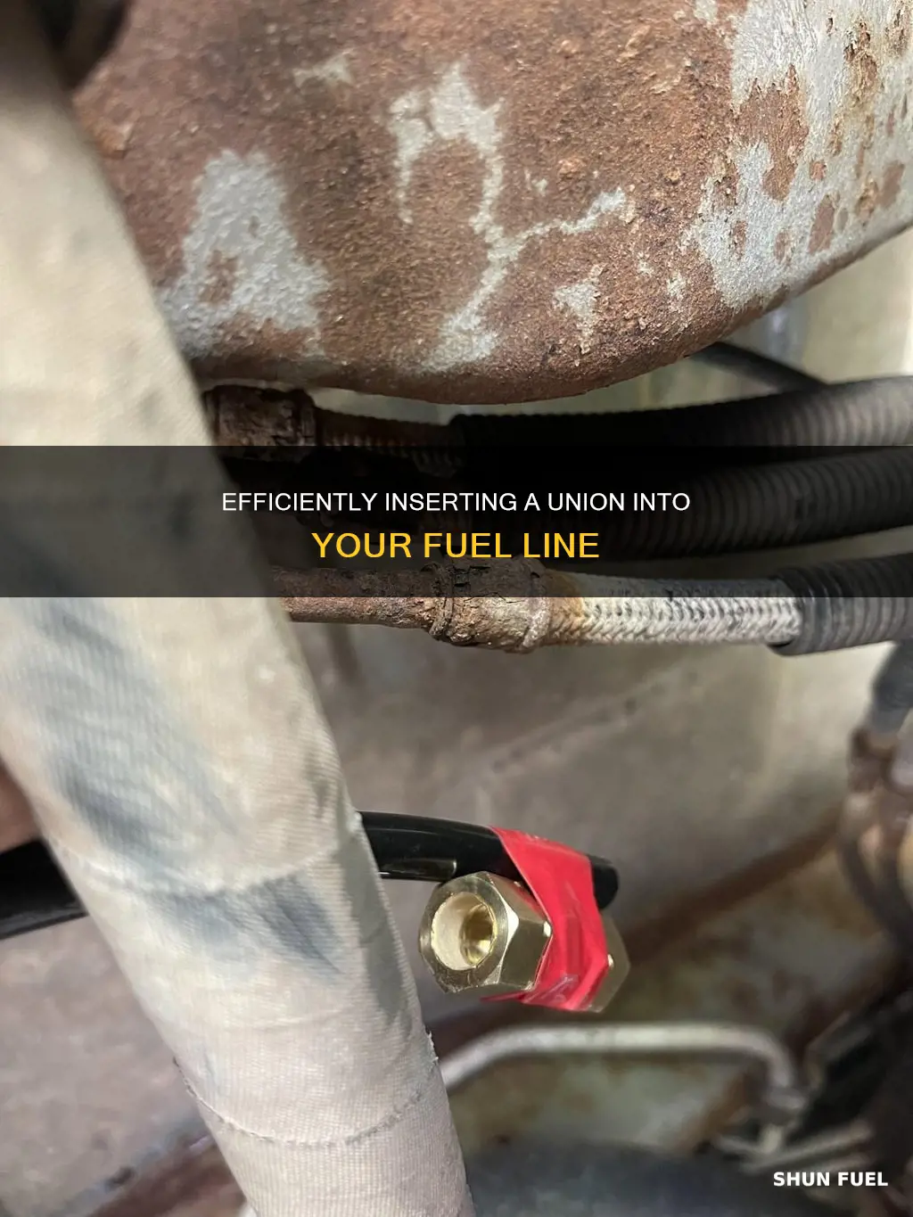 how to insert union into fuel line