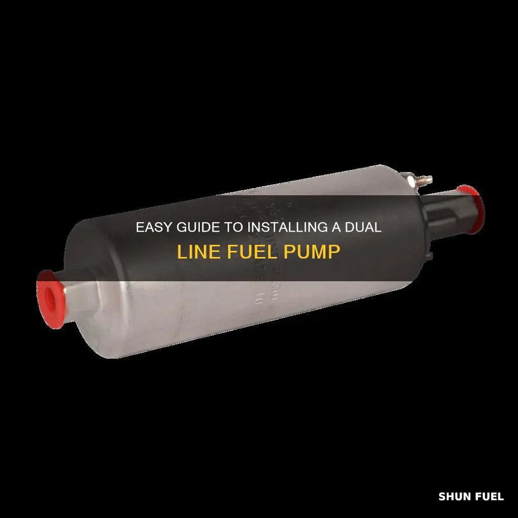 how to install a 2 line fuel pump