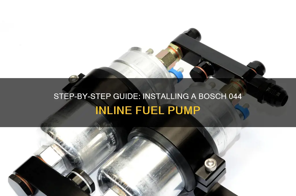 how to install a bosch 044 inline fuel pump