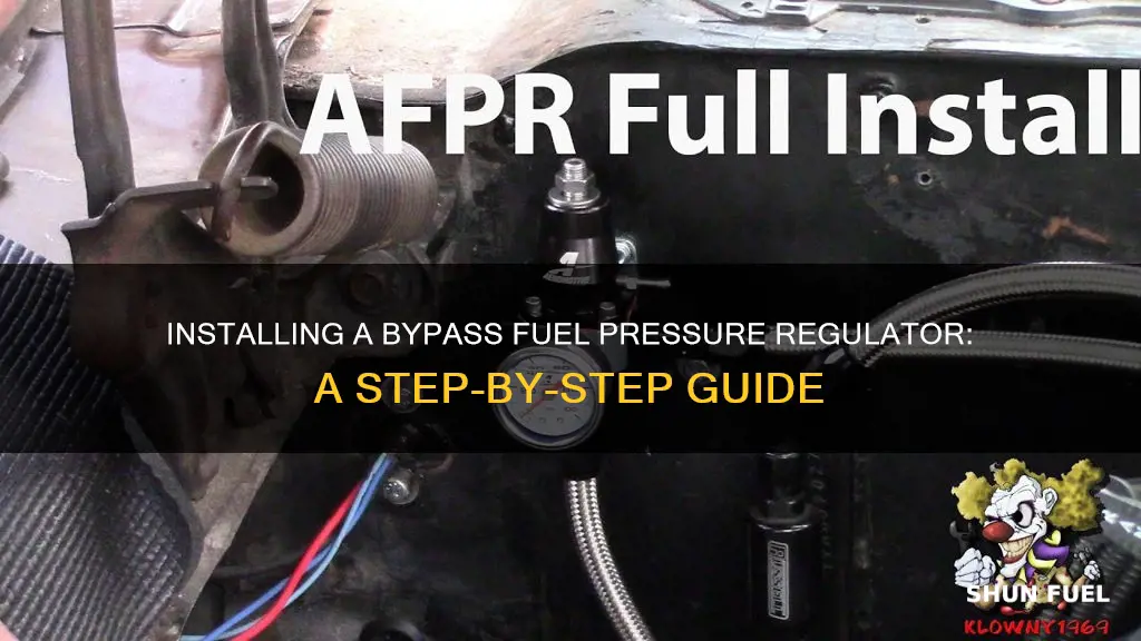 how to install a bypass fuel pressure regulator