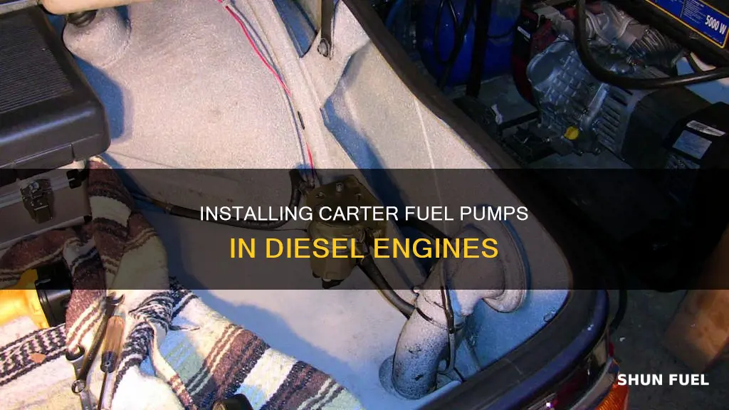how to install a carter fuel pump on a diesel