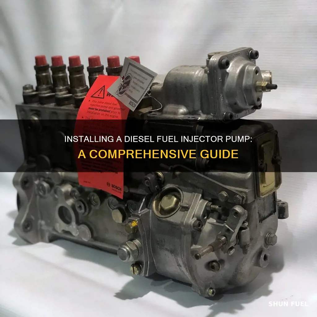 how to install a diesel fuel injector pump