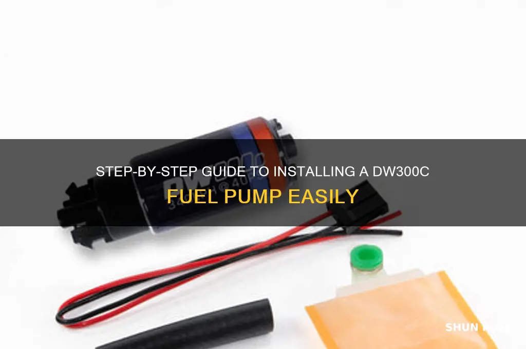 how to install a dw300c fuel pump