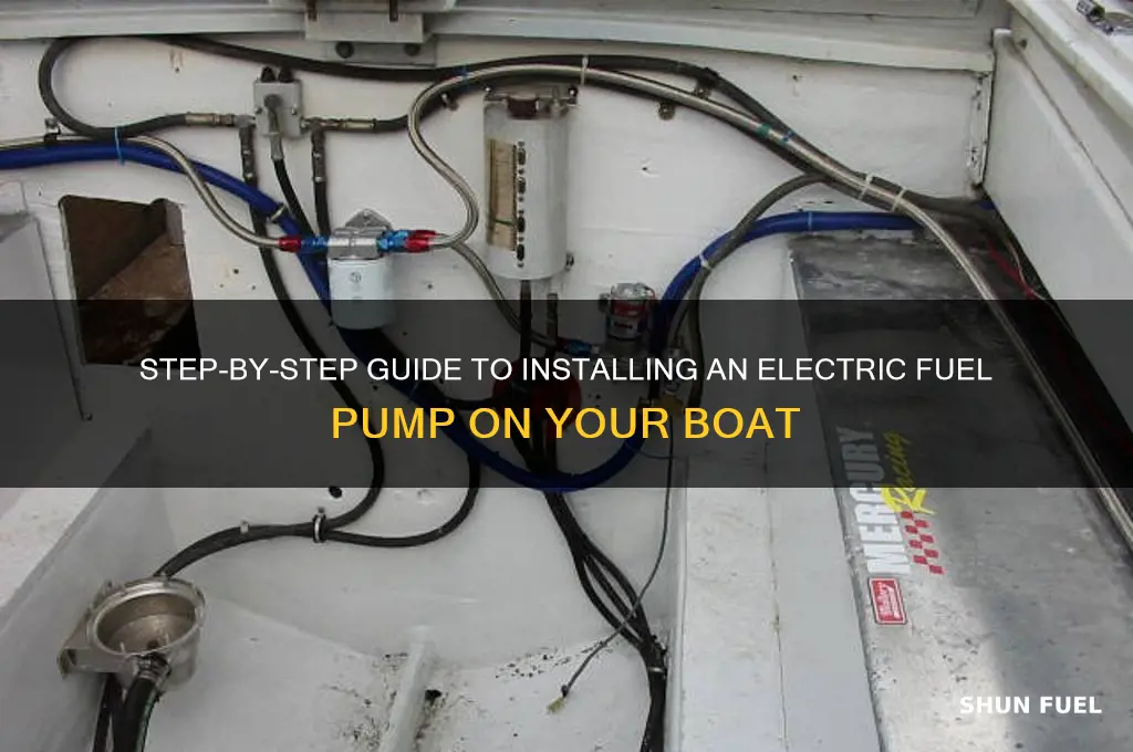 how to install a electric fuel pump on a boat