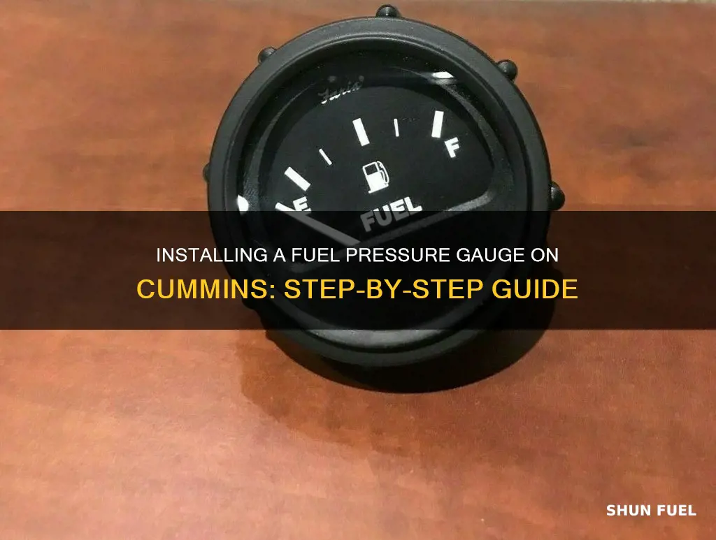 how to install a fuel pressure gauge on cummins