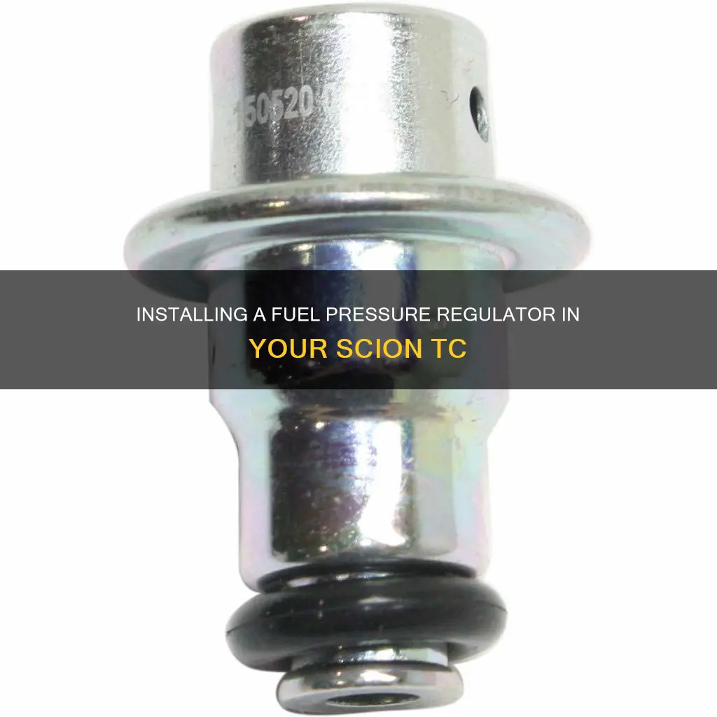 how to install a fuel pressure regulator toyota scion tc