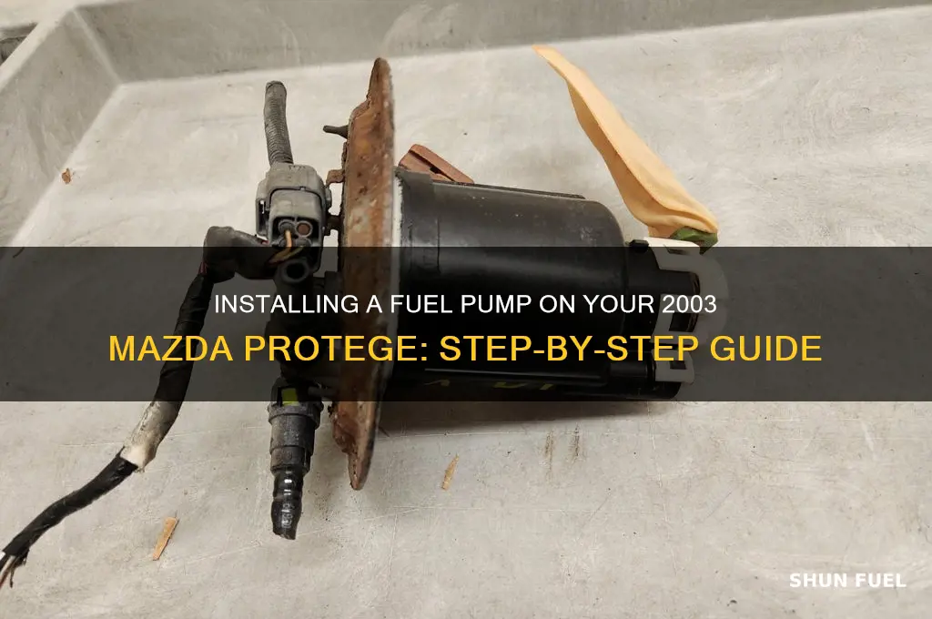 how to install a fuel pump on 2003 madza protege