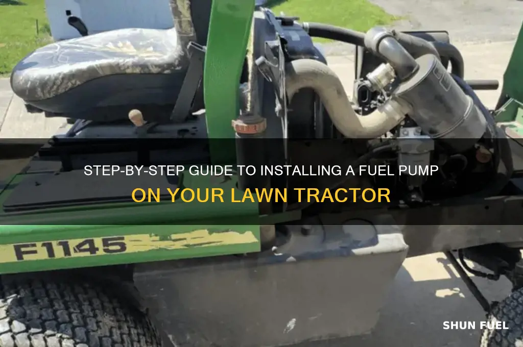 how to install a fuel pump on a lawn tractor
